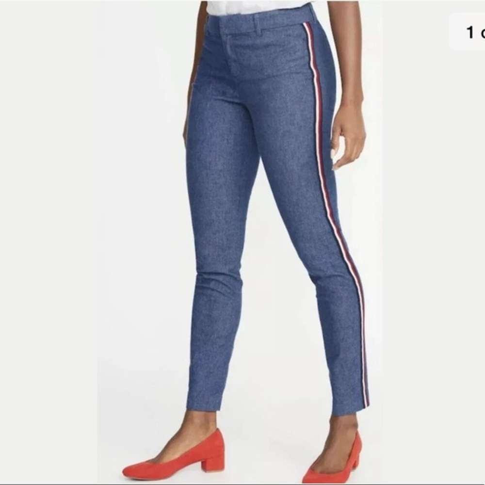 Mid-Rise Pixie Side-Stripe Ankle Pants for Women